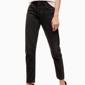 Agolde Talula High Rise Taper Jean Black